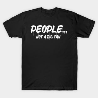 Funny People Not A Big Fan Introvert Sarcasm 4 T-Shirt